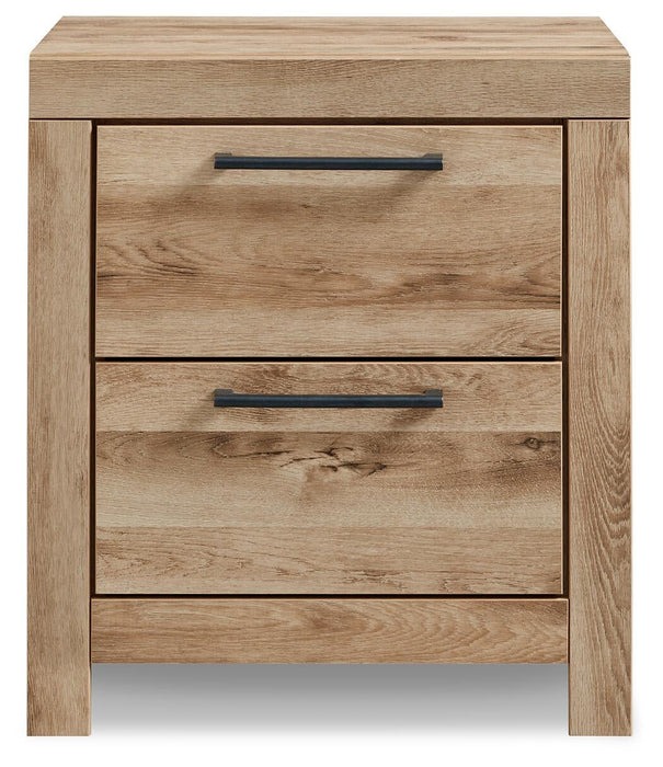 Hyanna Queen Panel Storage Bed, Dresser, Mirror and Nightstand