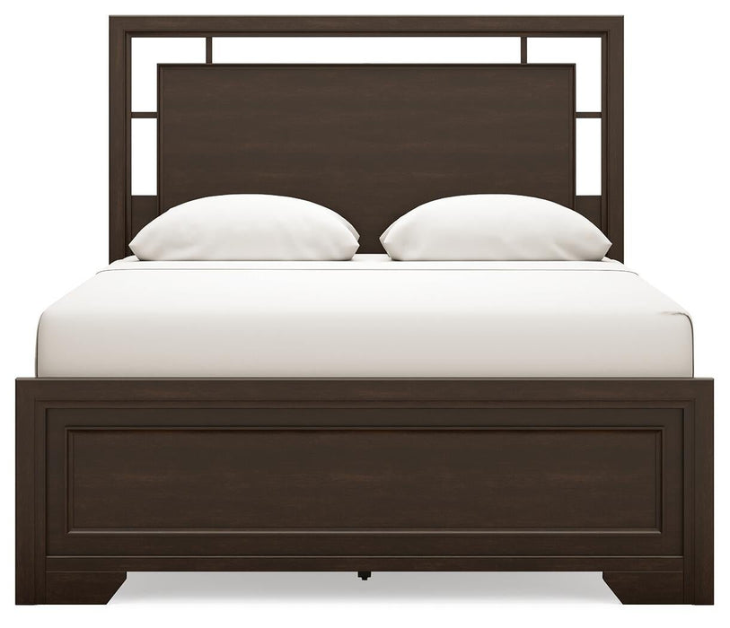 Covetown Queen Panel Bed, Dresser, Mirror, Chest and Nightstand