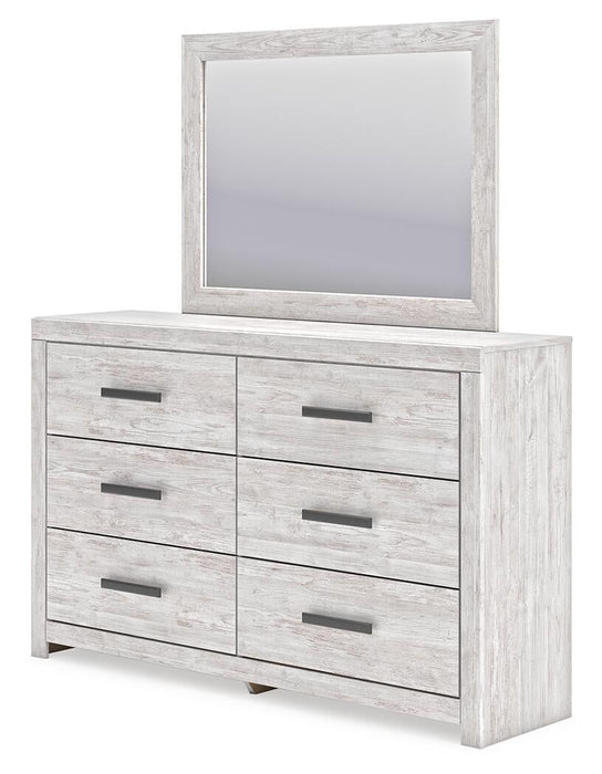 Cayboni King Panel Bed, Dresser, Mirror, Chest and Nightstand