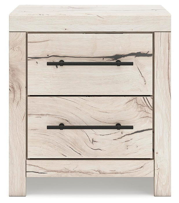 Lawroy King Panel Bed with Storage, Dresser, Mirror and Nightstand