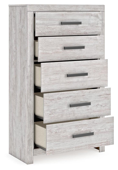 Cayboni Twin Panel Bed, Dresser, Mirror, Chest and Nightstand