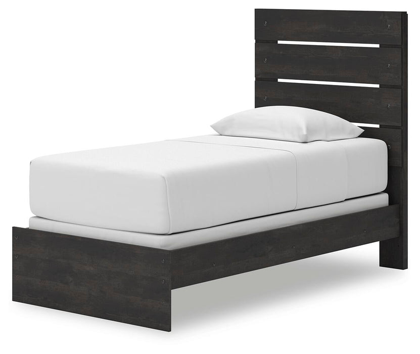 Hollivern Twin Panel Bed, Dresser, Mirror and Nightstand