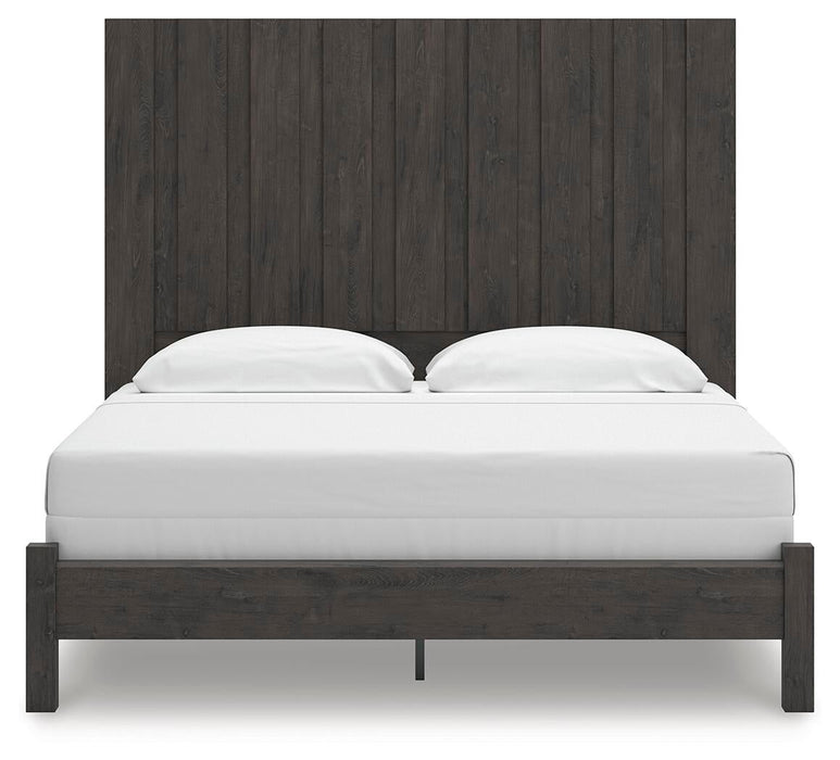 Fraluna King Panel Bed, Dresser, Mirror, Chest and Nightstand