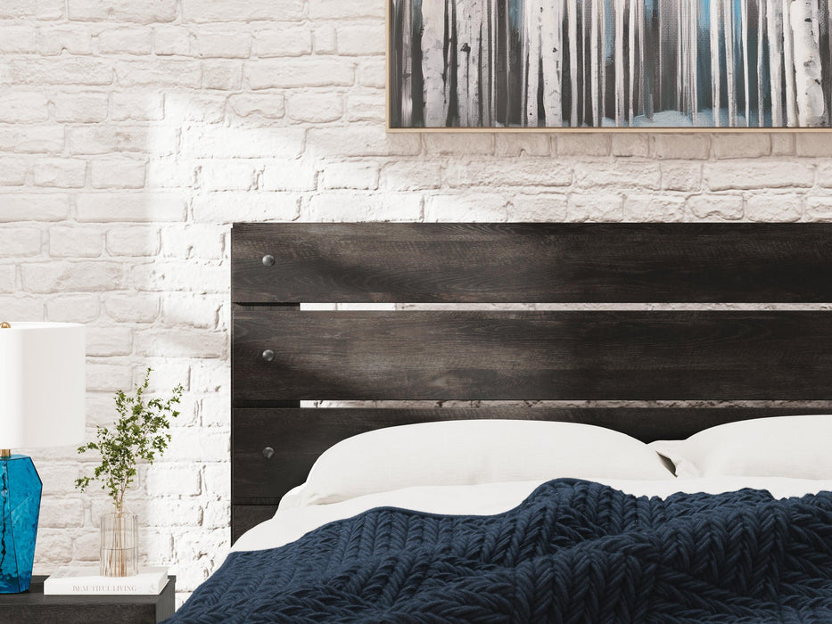Hollivern King Panel Bed, Dresser and Mirror