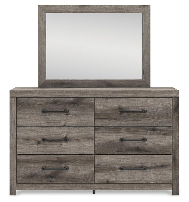 Graystorm Twin Panel Bed, Dresser and Mirror