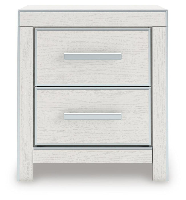 Zuraleus Queen Upholstered Panel Bed, Dresser, Mirror, Chest and Nightstand