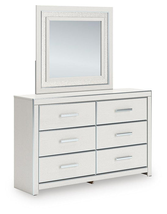Zuraleus Queen Upholstered Panel Platform Bed, Dresser, Mirror, Chest and Nightstand
