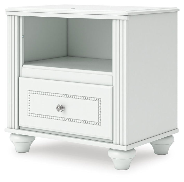 Kozlani Full Upholstered Panel Storage Bed, Dresser, Mirror and Nightstand