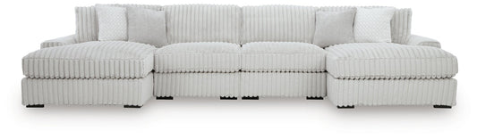 Stupendous 4-Piece Sectional with Double Chaise