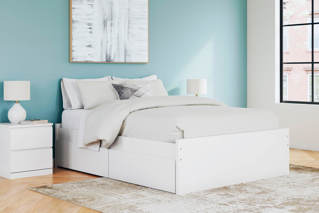 Ashley Express - Onita Queen Platform Bed with 1 Side Storage