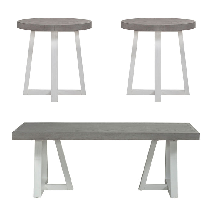 Palmetto Heights - 3 Piece Table Set (1 Cocktail 2 End Tables) - White