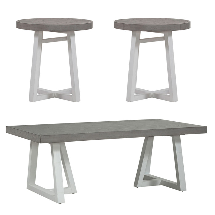 Palmetto Heights - 3 Piece Table Set (1 Cocktail 2 End Tables) - White